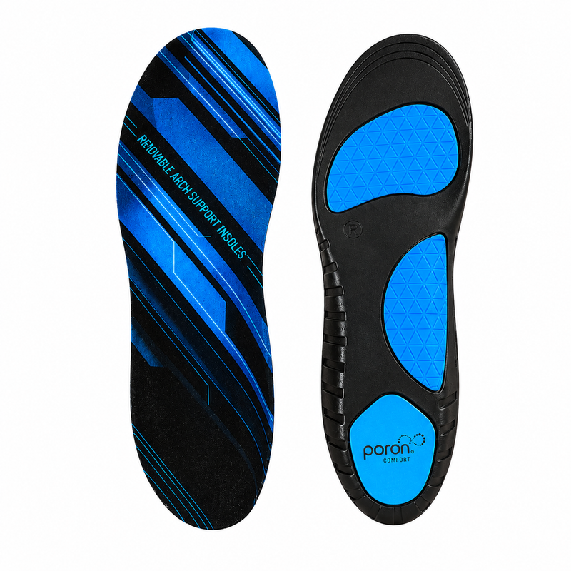 Orthotic Arch Support Insoles for Men & Women – Removable Shock Absorbing Inserts for Heel Pain, Plantar Fasciitis & Foot Fatigue Relief