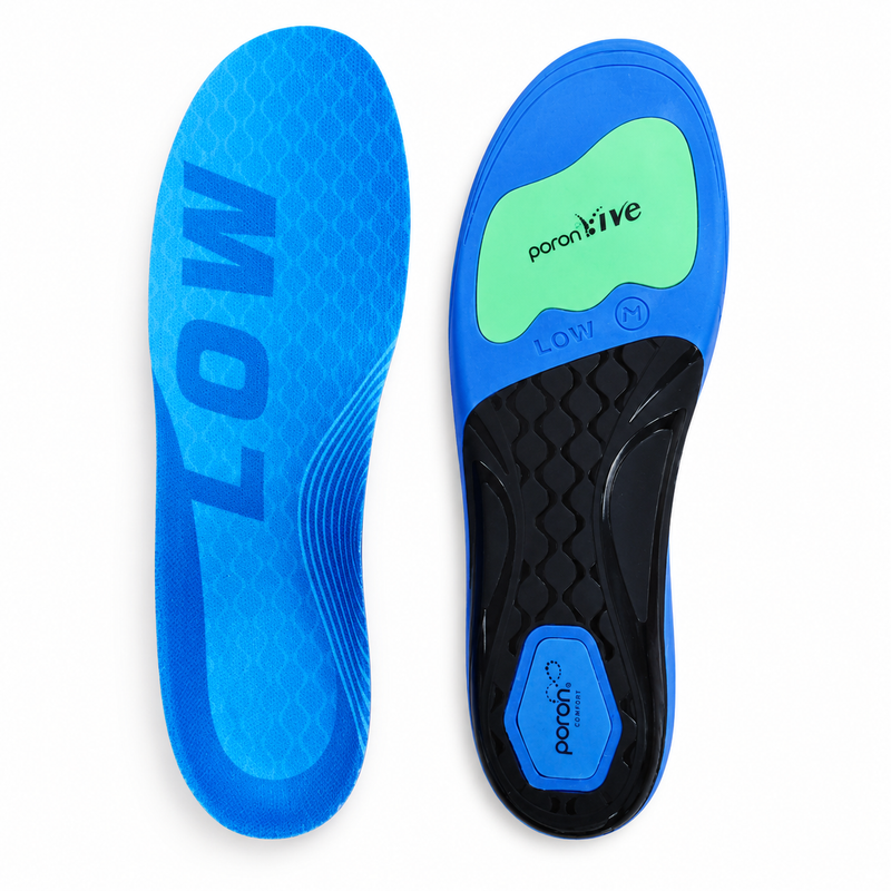 Orthotic Insoles for Low Arch Support with PORON® Cushion – Reduce Foot Fatigue, Heel Pressure & Improve All-Day Walking Comfort