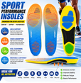 Shock Absorbing Sports Insoles for Men & Women – Arch Support Inserts for Running, Training & Foot Fatigue Relief & Daily Athletic Comfort thumbnail