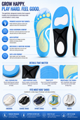 Kids Arch Support Insoles for Healthy Foot Development – Soft Cushioning Support for Daily School Use, Walking & Outdoor Play thumbnail
