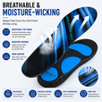 Orthotic Arch Support Insoles for Men & Women – Removable Shock Absorbing Inserts for Heel Pain, Plantar Fasciitis & Foot Fatigue Relief thumbnail