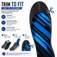 Orthotic Arch Support Insoles for Men & Women – Removable Shock Absorbing Inserts for Heel Pain, Plantar Fasciitis & Foot Fatigue Relief thumbnail