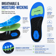 Orthotic Insoles for Low Arch Support with PORON® Cushion – Reduce Foot Fatigue, Heel Pressure & Improve All-Day Walking Comfort thumbnail