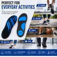 Orthotic Arch Support Insoles for Men & Women – Removable Shock Absorbing Inserts for Heel Pain, Plantar Fasciitis & Foot Fatigue Relief thumbnail